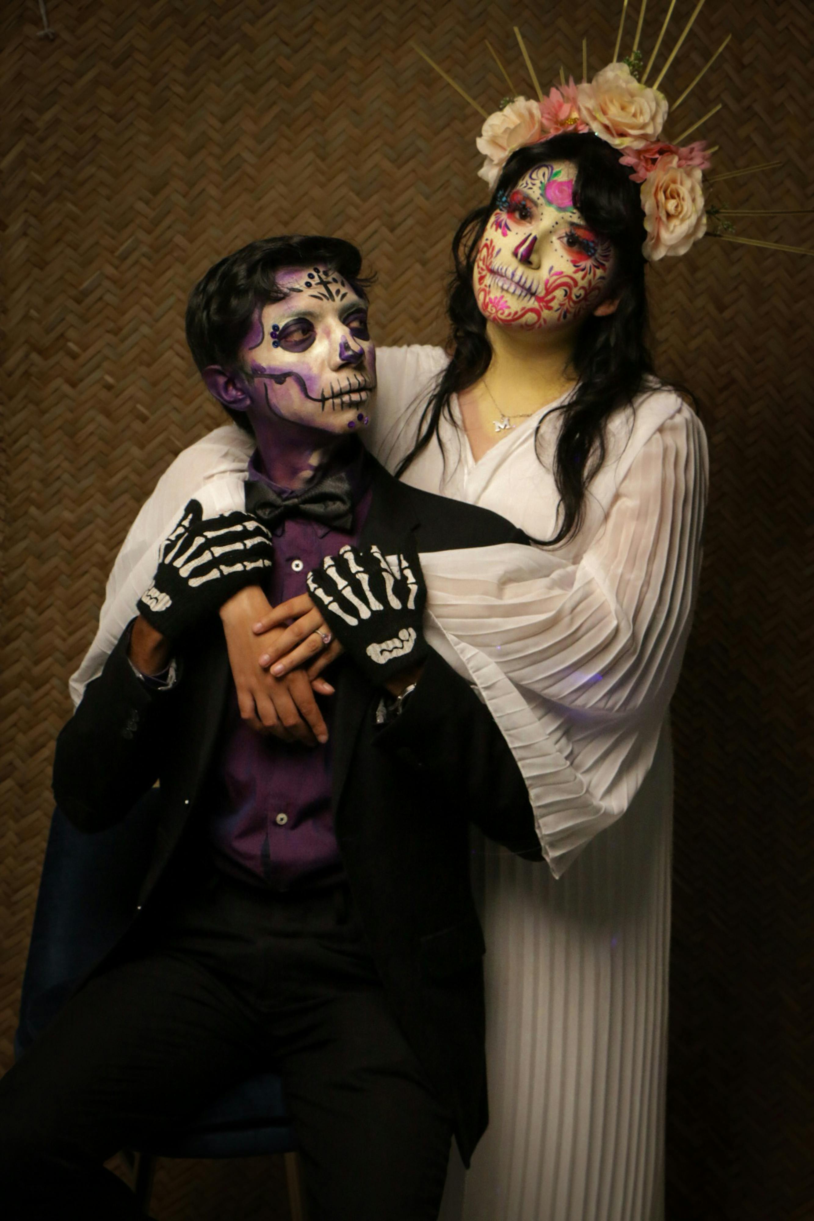 Portrait of Couple Wearing Traditional Mexican Costumes · Free Stock Photo