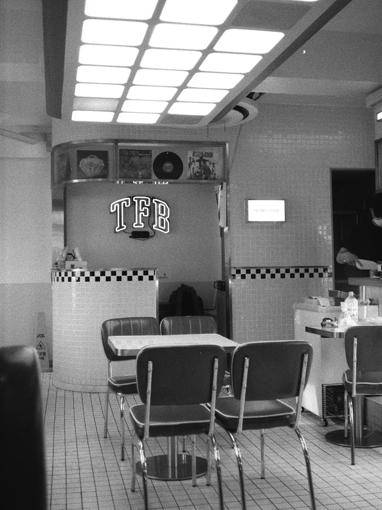 Retro Interior Of Cafe