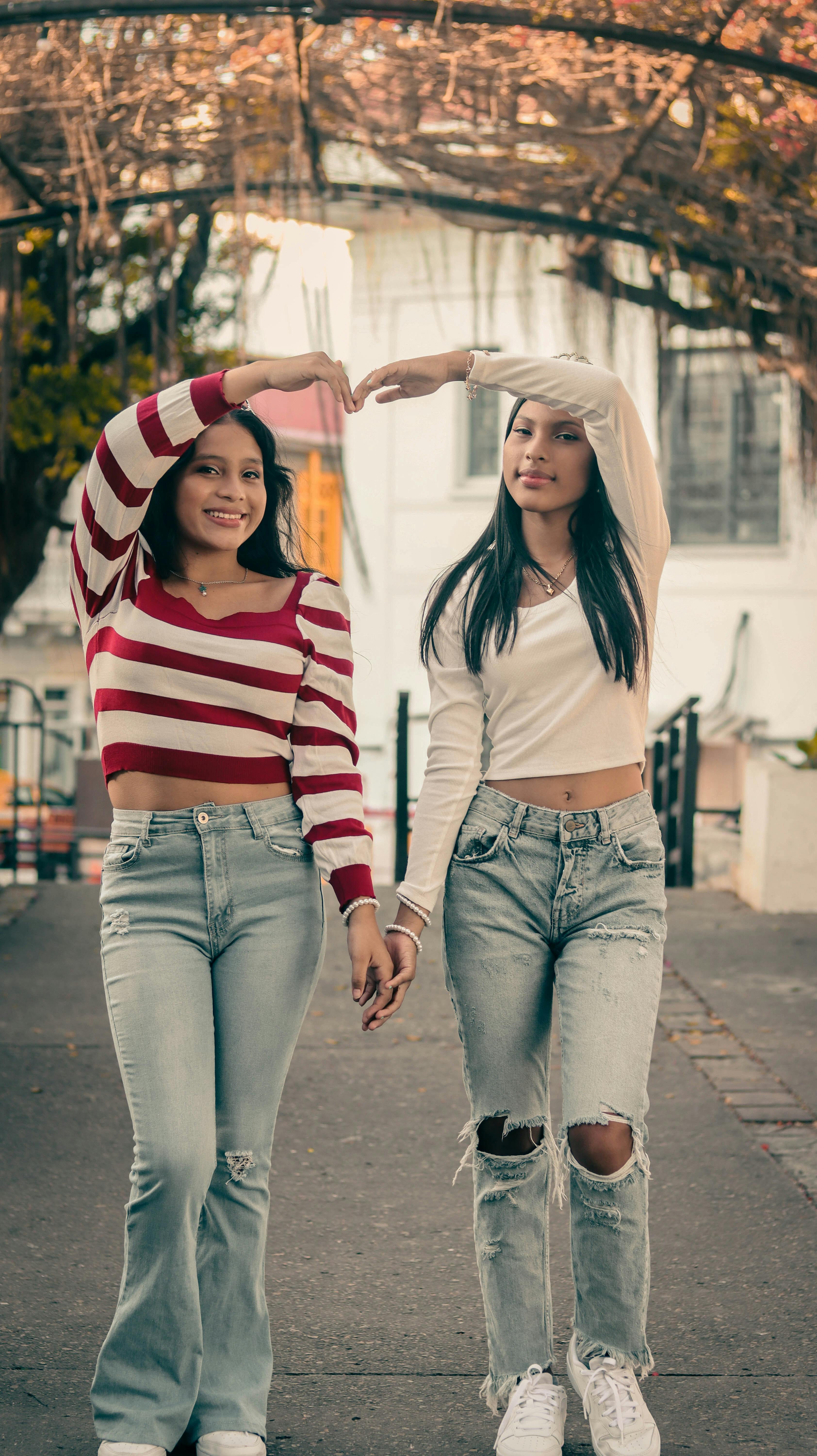 Model in Jeans and Bra Stock Photo