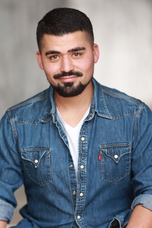 Portrait of Man in Jean Jacket