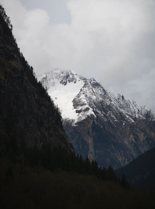 Free Breathtaking view of snow-covered peaks in Ginzling, Tirol, Austria Stock Photo