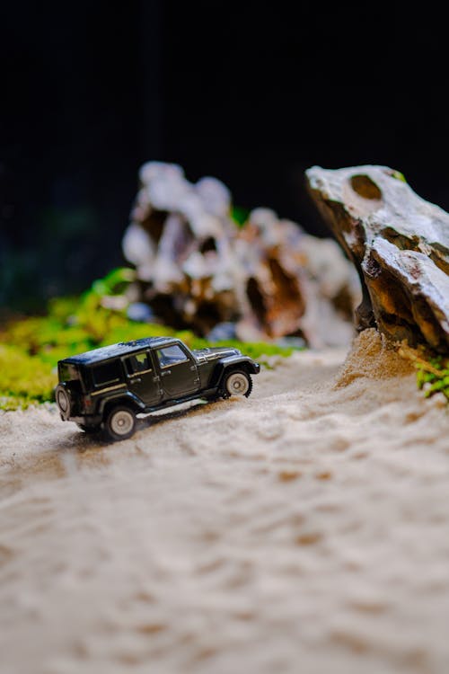 Miniature Jeep on Sand