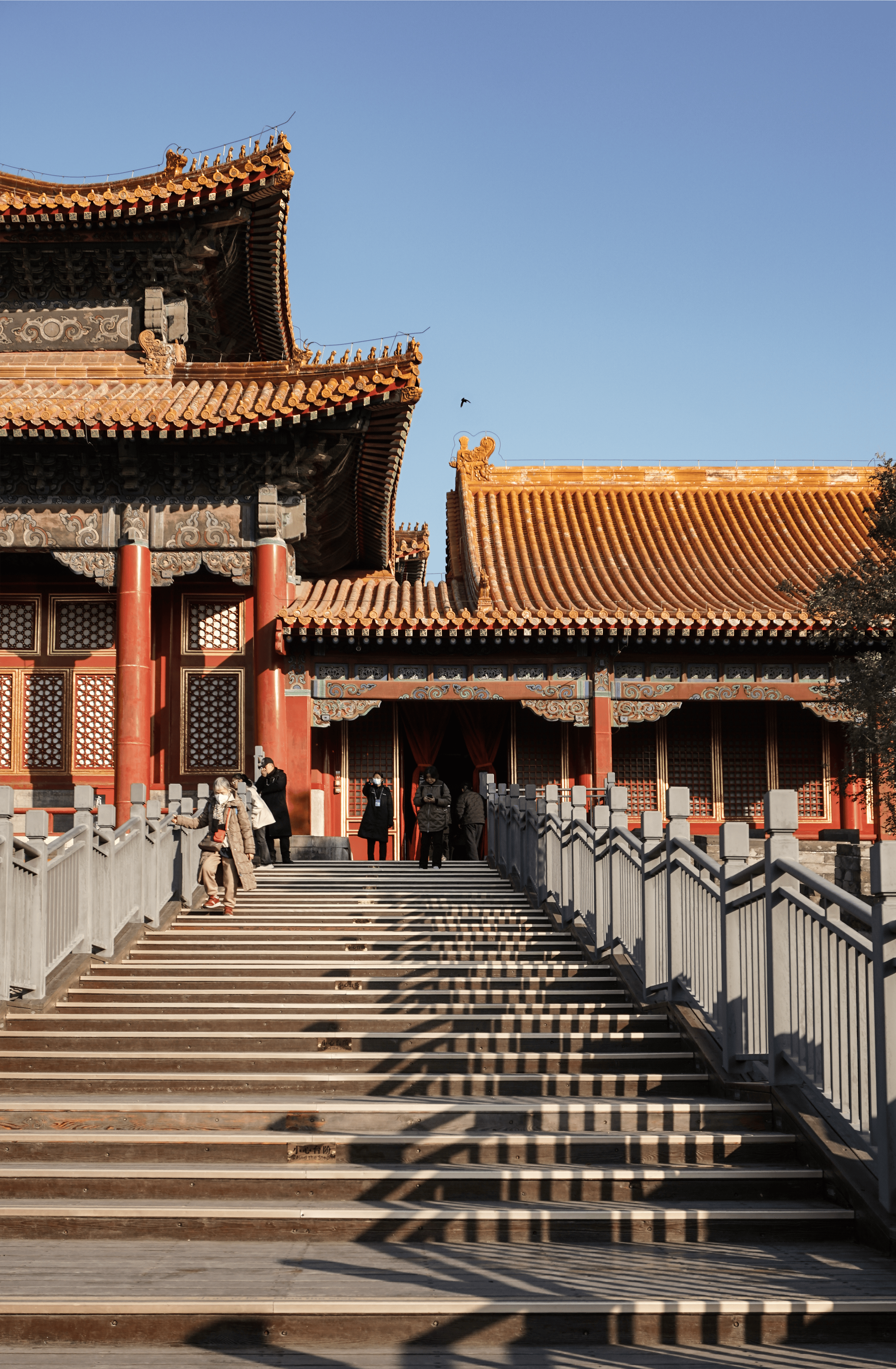 The Forbidden City's grand architecture and intricate details under a clear sky.