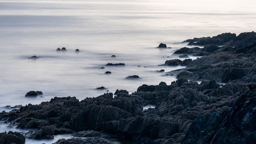 Barren Rocks on Sea Shore