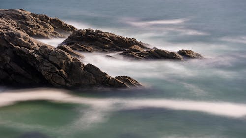 Barren Rocks on Sea Shore