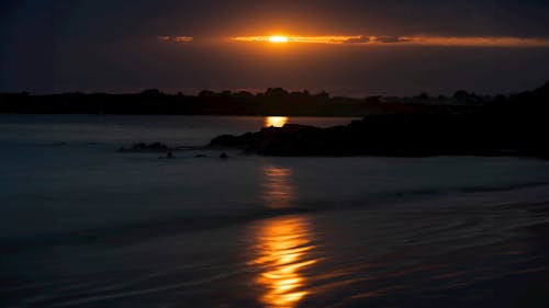 Free stock photo of beach, dawn, dramatic