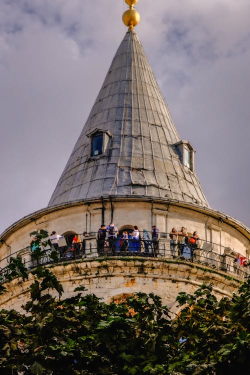 Tourists on Observation Deck of Galata Tower