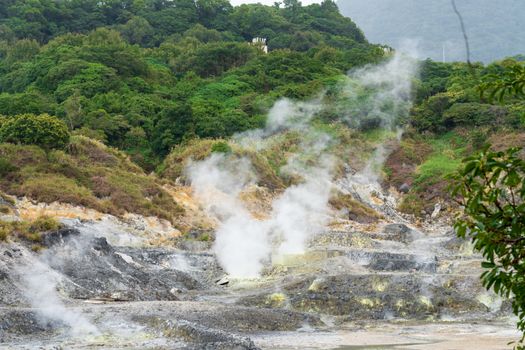 Sulphur Springs Geothermal Field on the Island of Saint Lucia