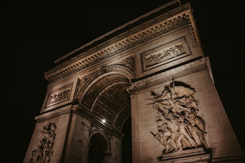 Foto profissional grátis de Arco do Triunfo, arquitetura neoclássica, baixos relevos