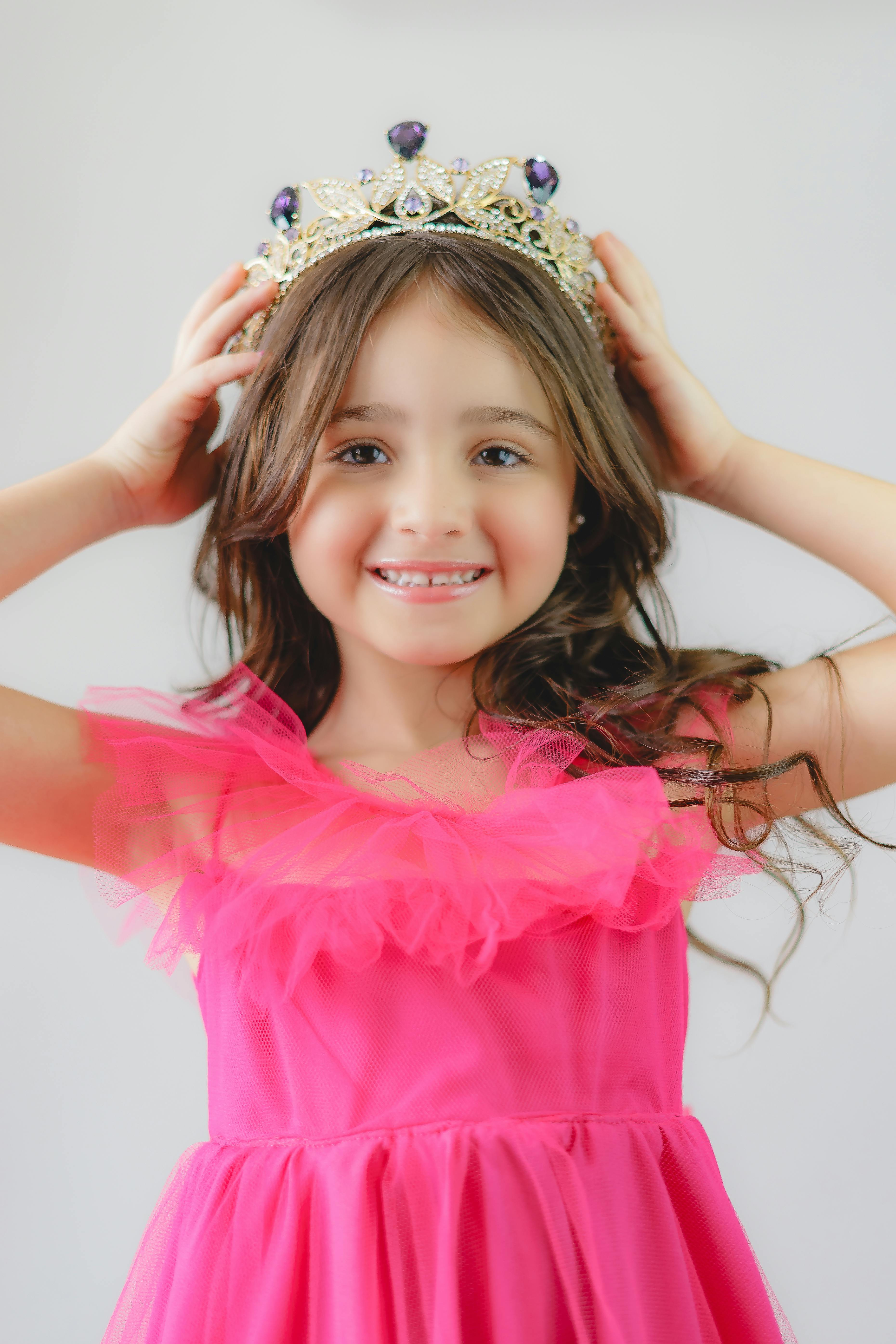 Little Girl Wearing Pink Dress