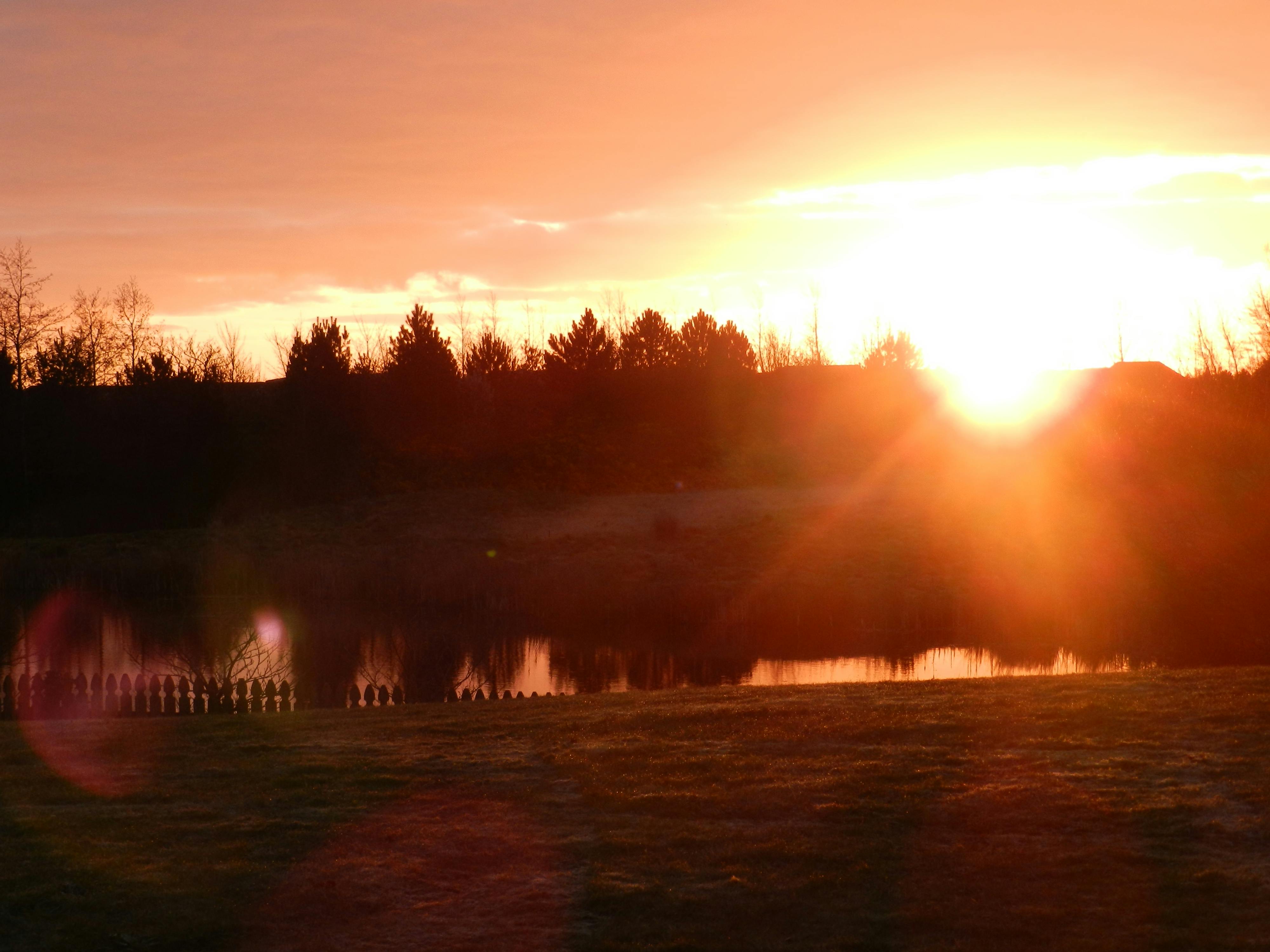 free stock photo of dublin lake sunrise
