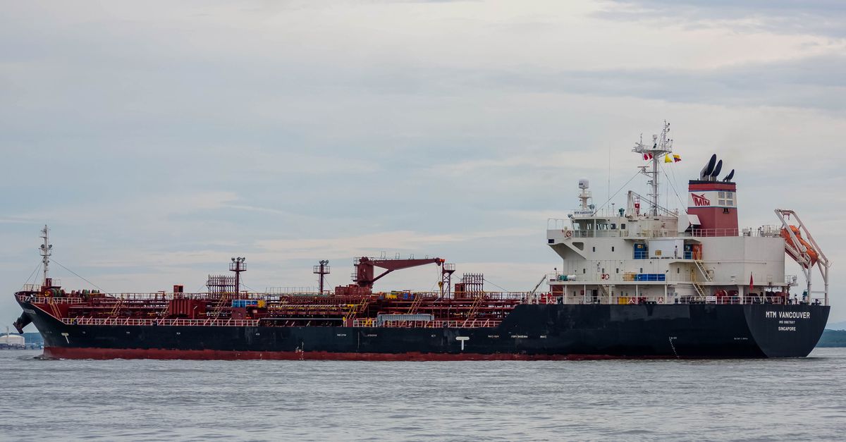 oil tanker at sea