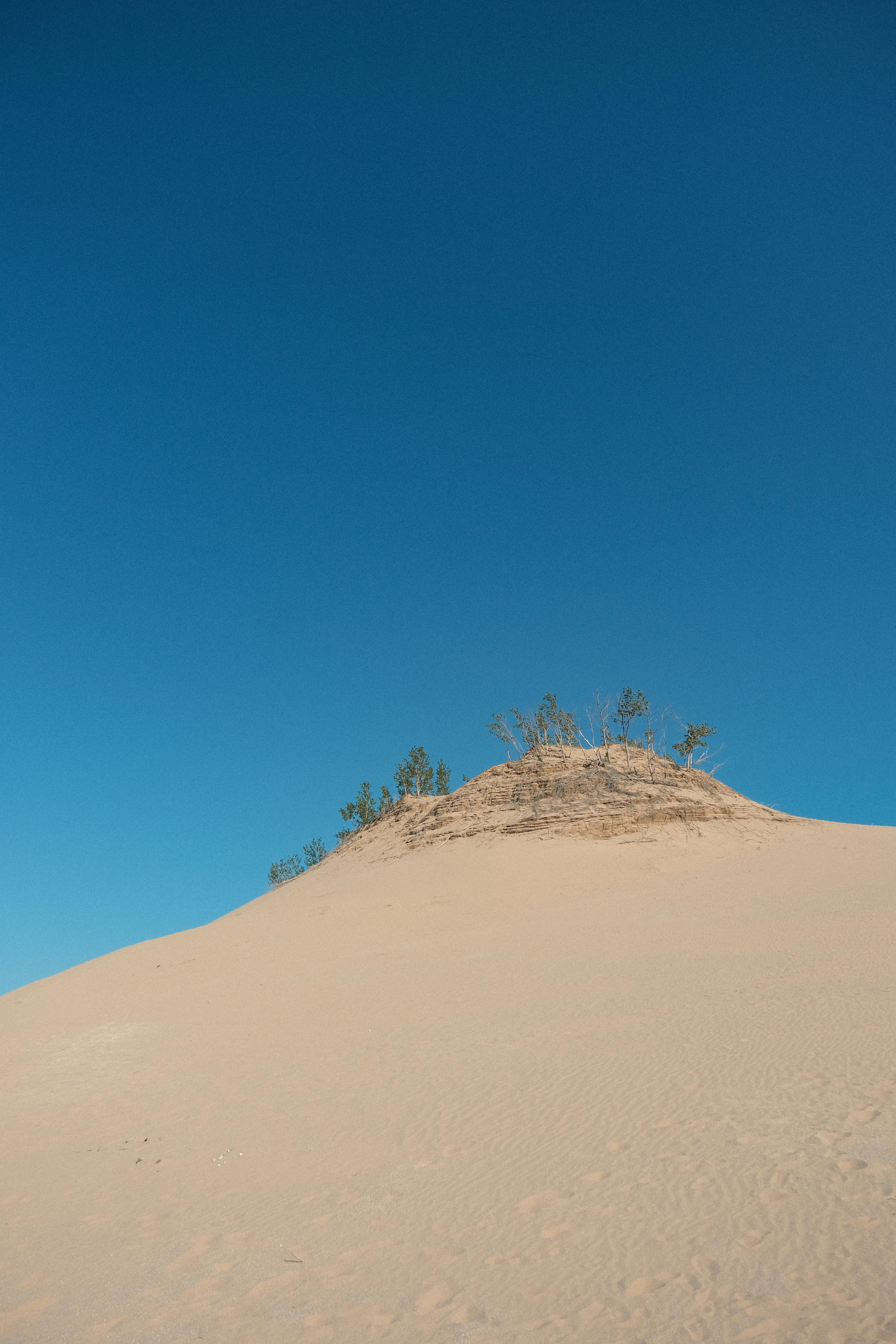 Sand dune against blue sky - a Royalty Free Stock Photo from Photocase