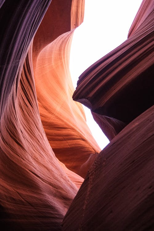 Orange Sandstone Rock Formations in Antelope Canyon, Arizona, USA