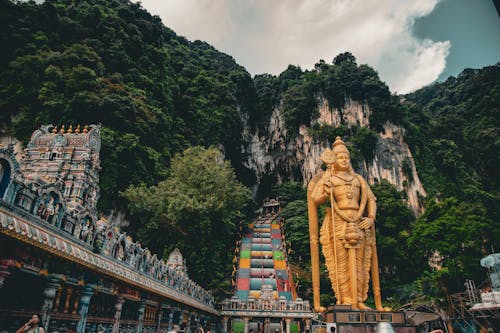 Lord Murugan Statue by Batu Caves in Malaysia