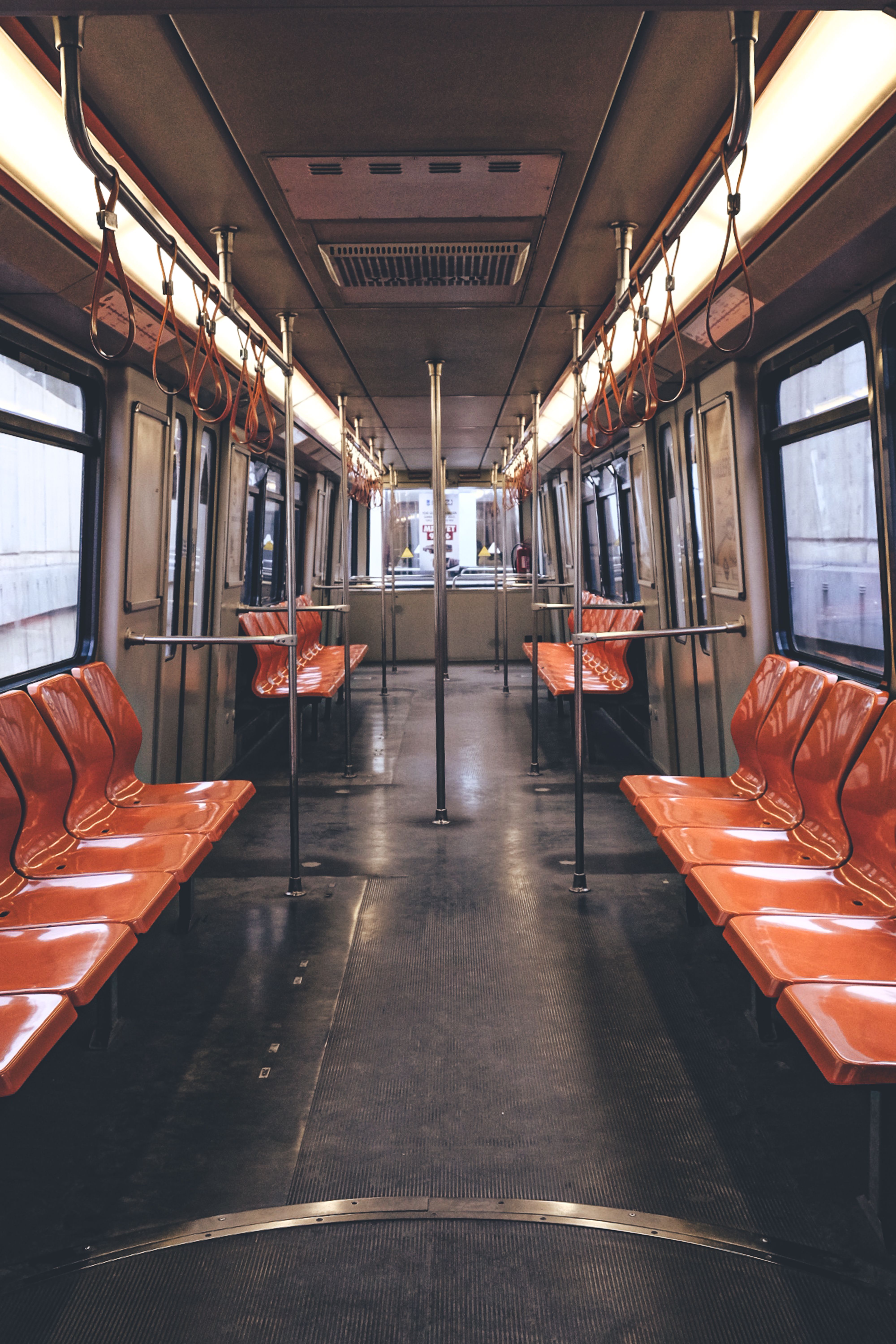 Empty Wagon of Tram · Free Stock Photo