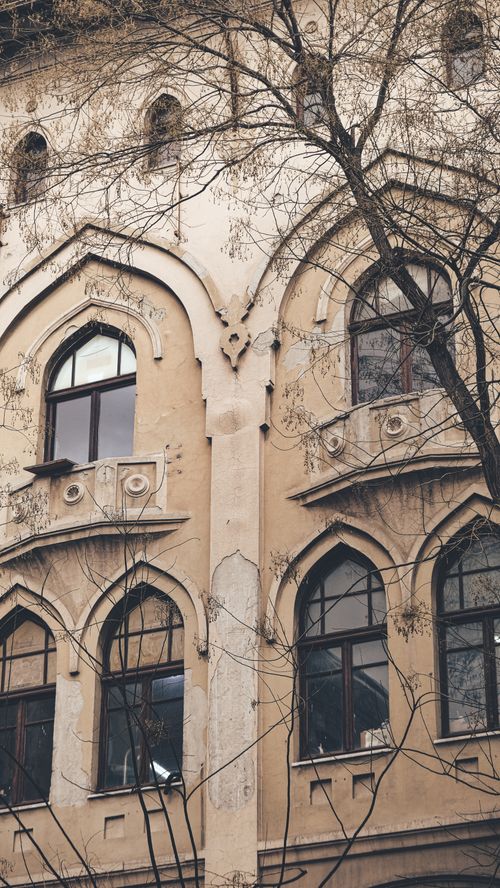 Free Detailed classic facade with ornate arches and windows in Ankara, Turkey. Stock Photo