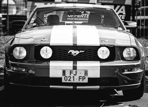 Ford Mustang in Black and White