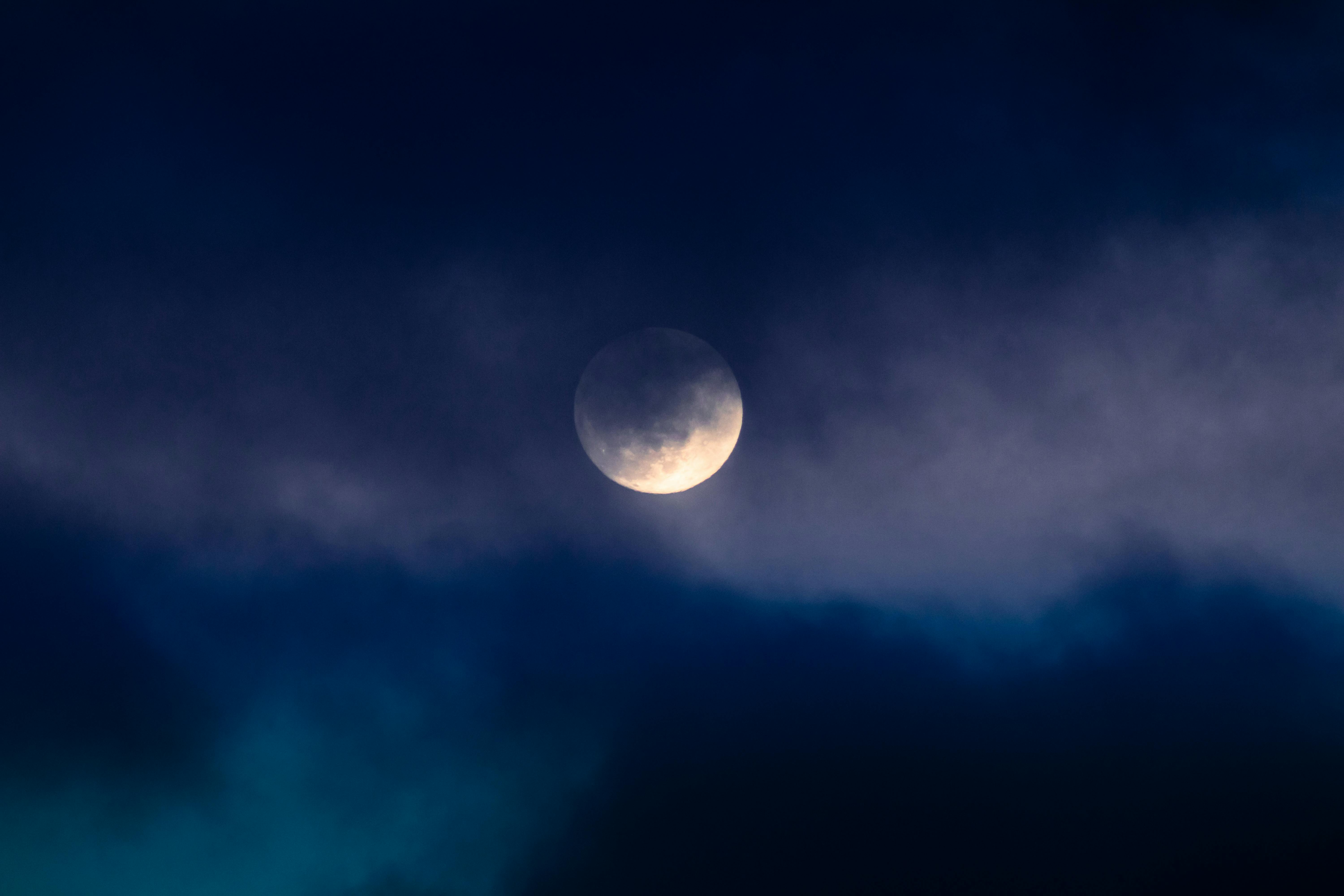 Free stock photo of big moon, cloudy, cloudy skies