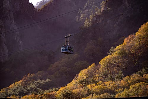 Fotobanka s bezplatnými fotkami na tému hory, jeseň, kabínková lanovka