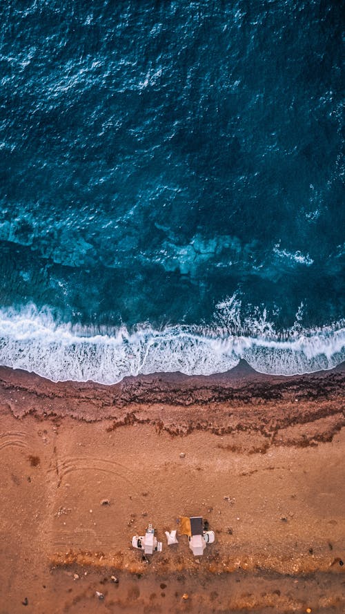 Δωρεάν στοκ φωτογραφιών με αεροφωτογράφιση, ακτή, άμμος