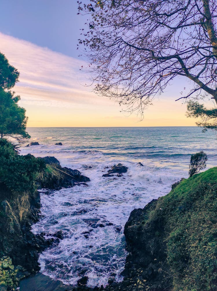 Wave On Seashore At Dawn