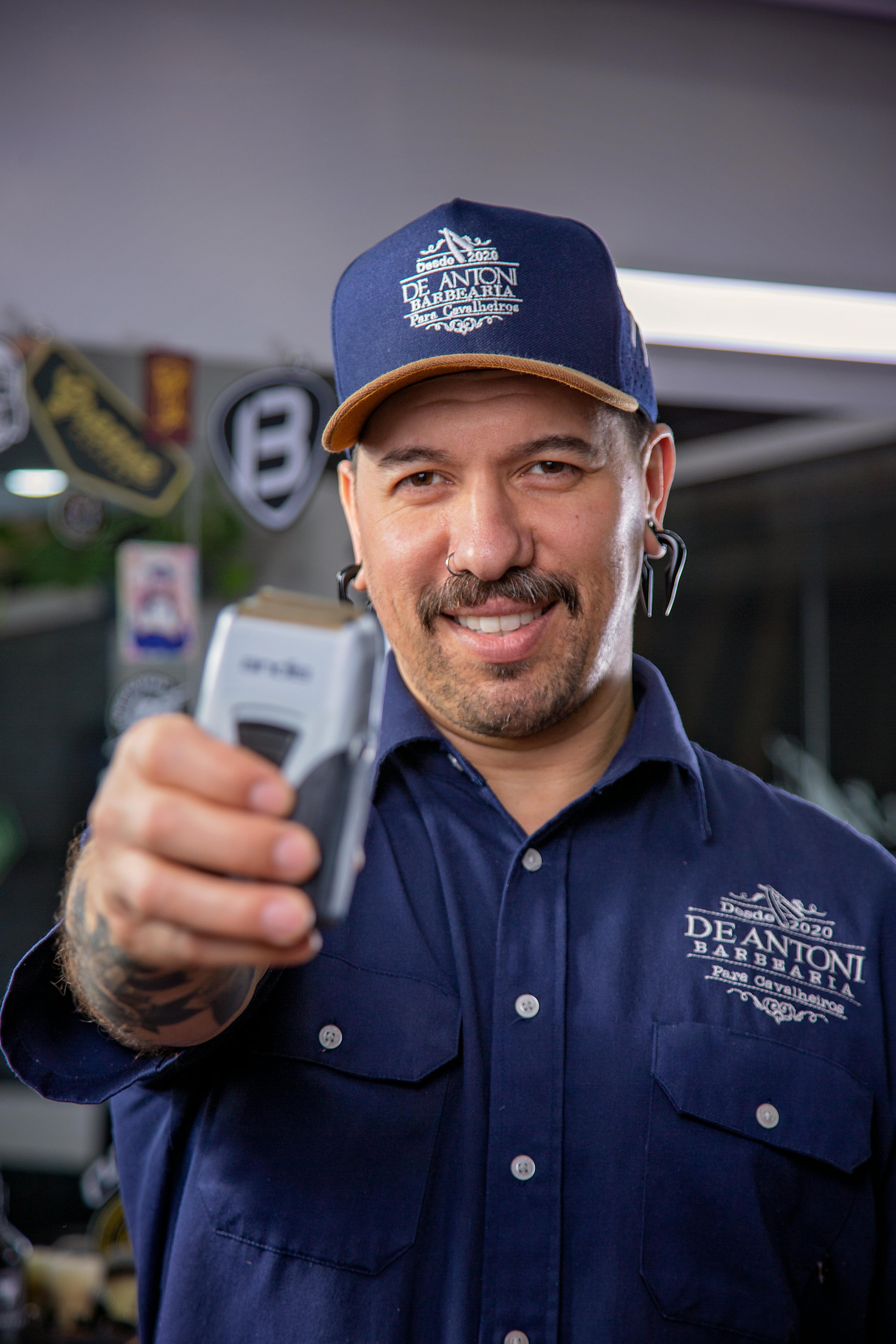 Barber Using Hair Shaver