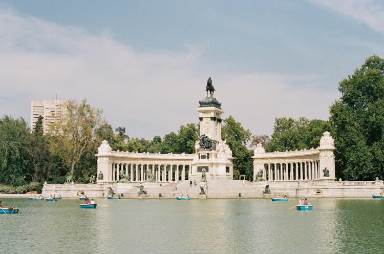 Monument To Alfonso XII In Buen Retrio Park In Madrid, Spain