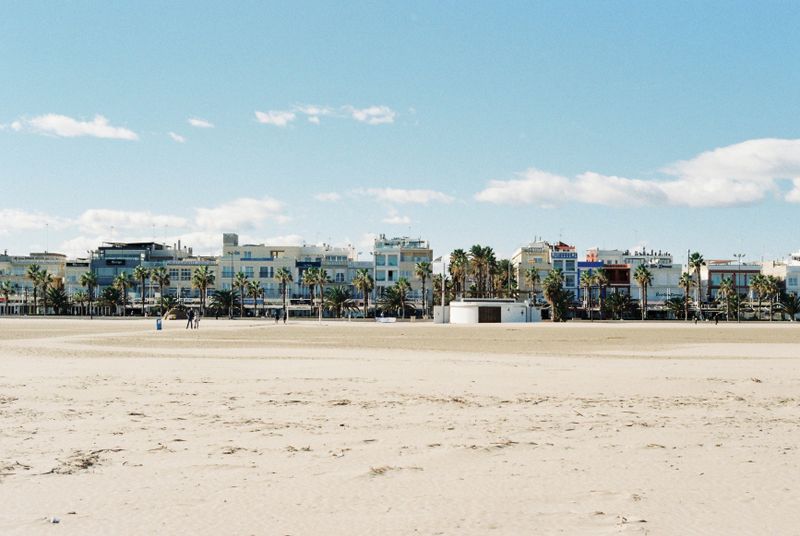 The Malvarrosa beach and promenade in Valencia