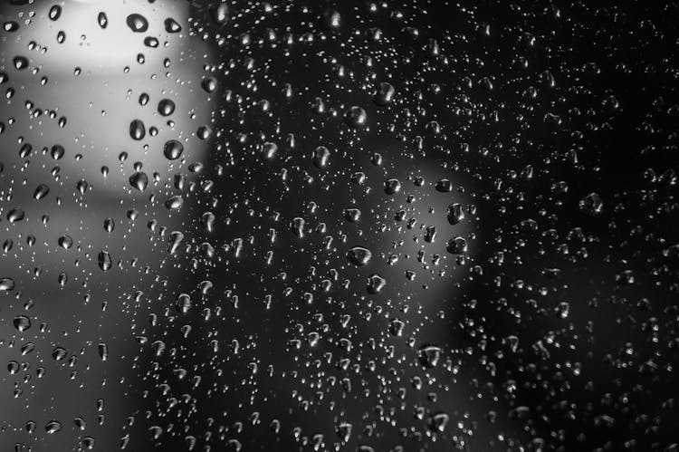 Water Droplets On Glass