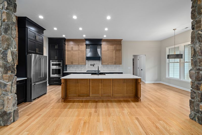 Elegant kitchen with warm lighting