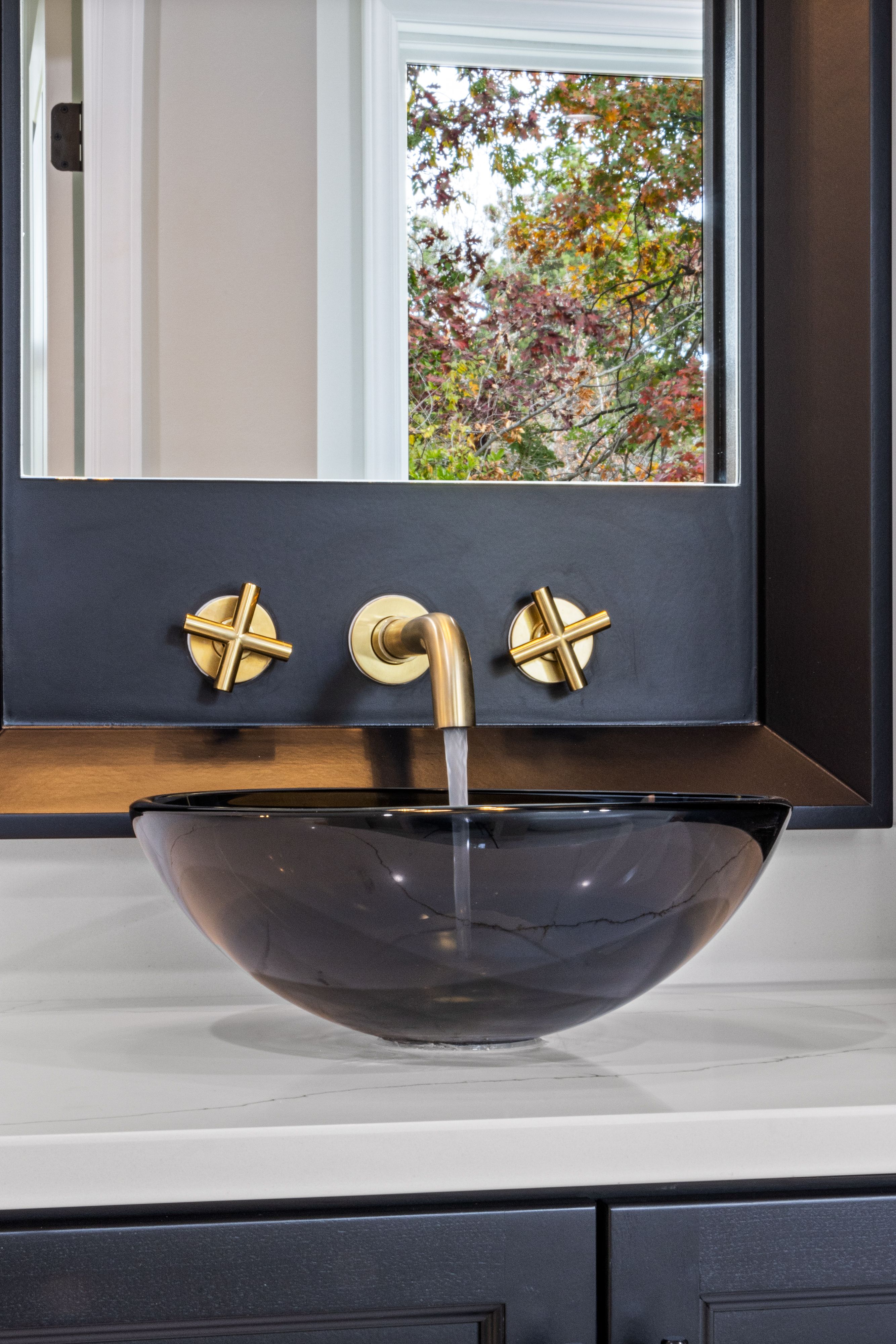 Representative installation photo for Bathroom sinks. Bathroom sinks shown in a separate representative installation or jobsite photo