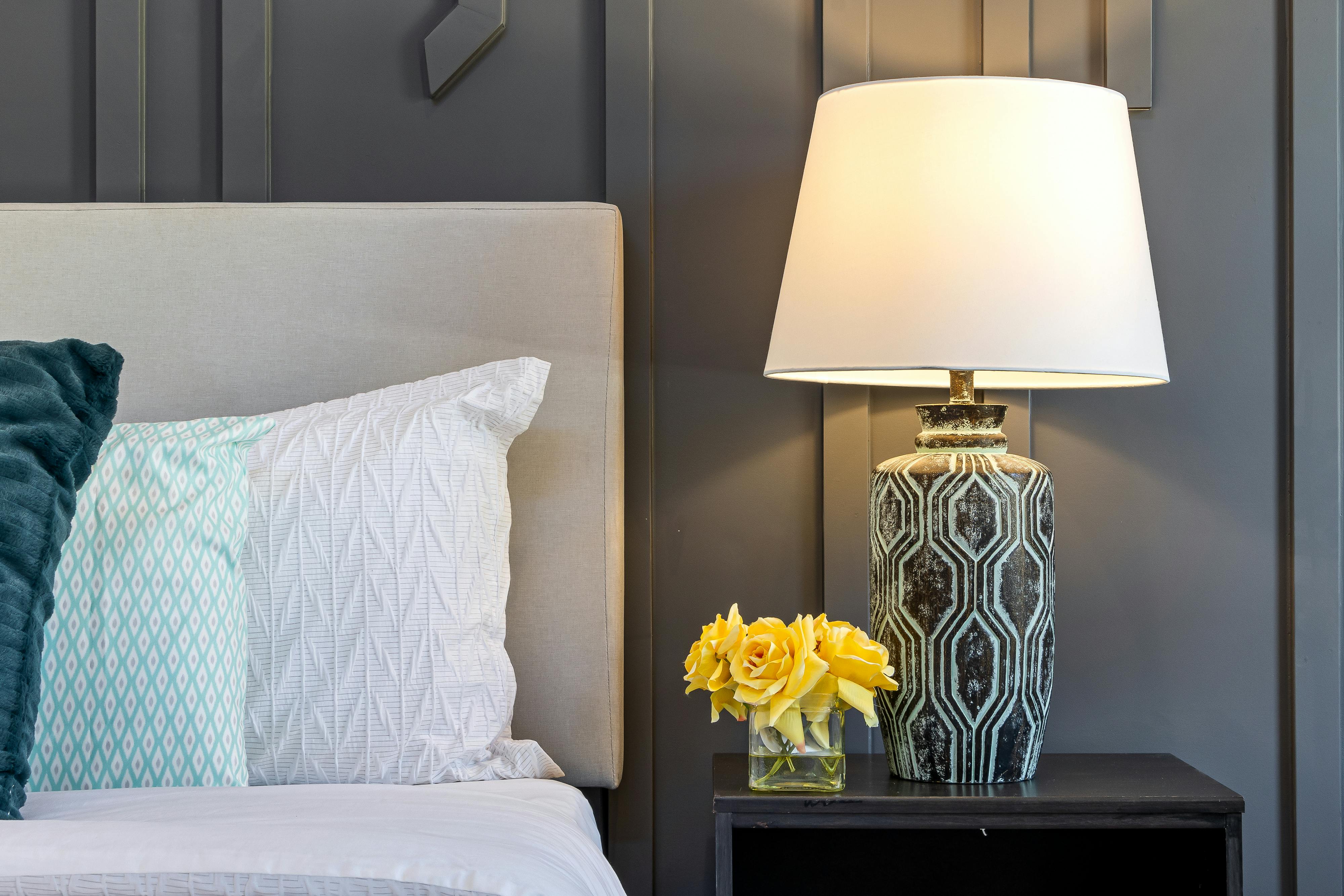 Lamp on a Bedside Table · Free Stock Photo