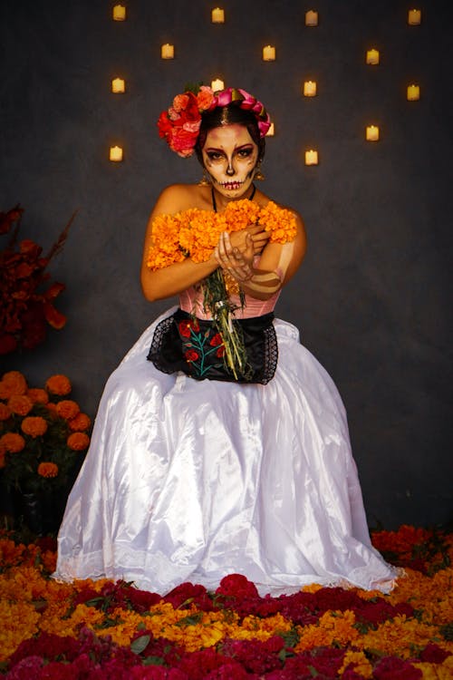 Foto profissional grátis de catrina, celebração, cheio de cor