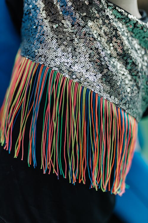 Part of Clothing with Fringe and Sequins