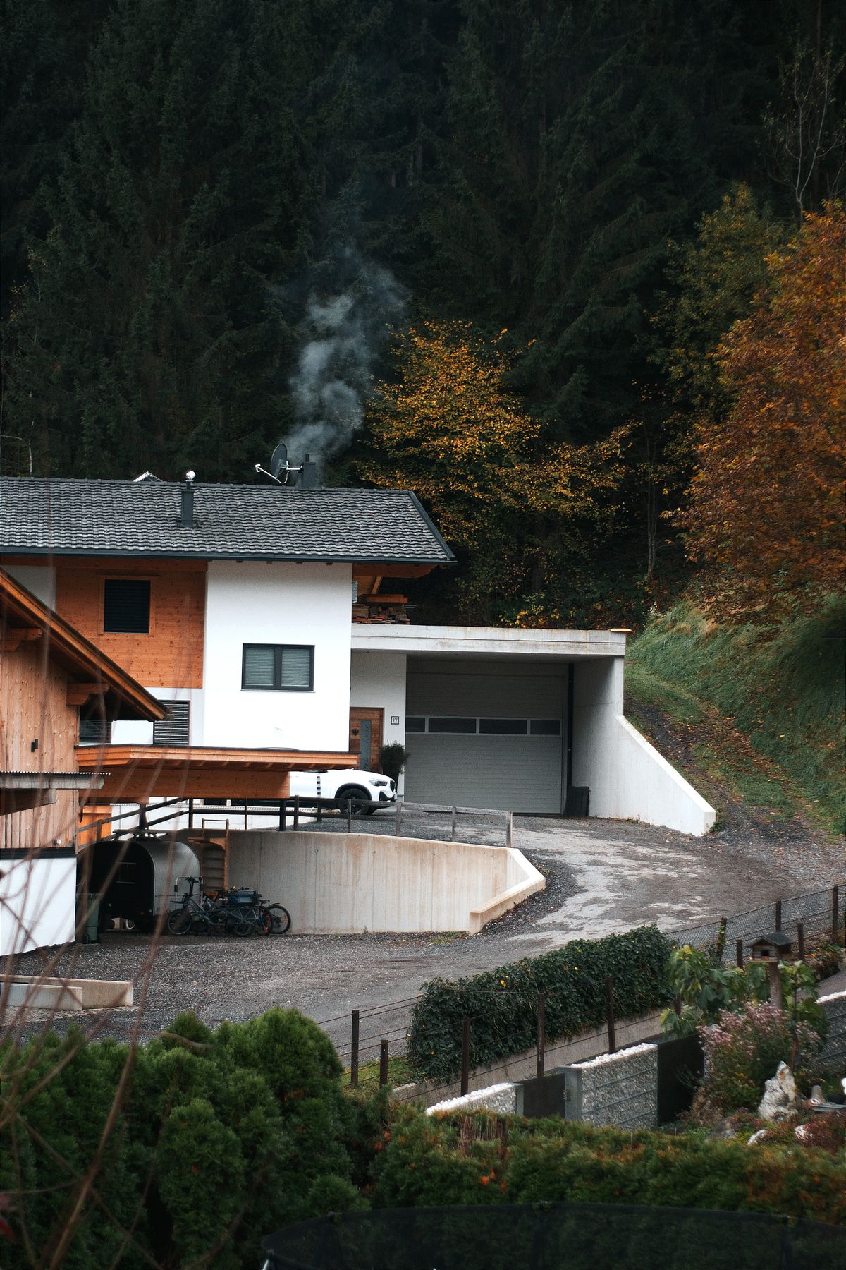 Single-family home exterior with an attached garage