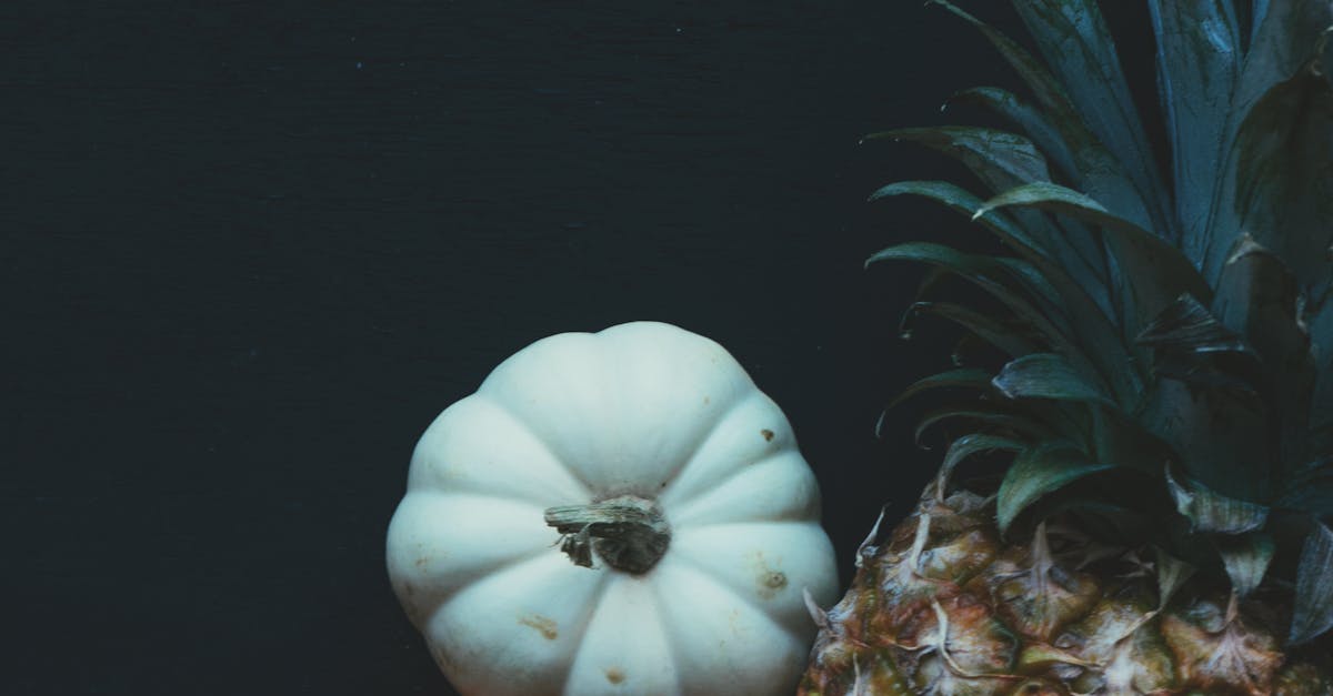 Pineapple Beside Pumpkin