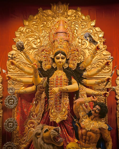 Golden Durga Statue