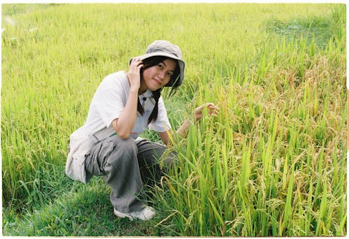 Kostnadsfri bild av fält, gräs, hatt