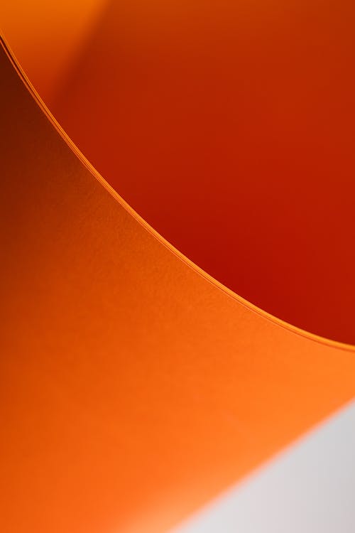 Close up of an Orange Paper Sheet