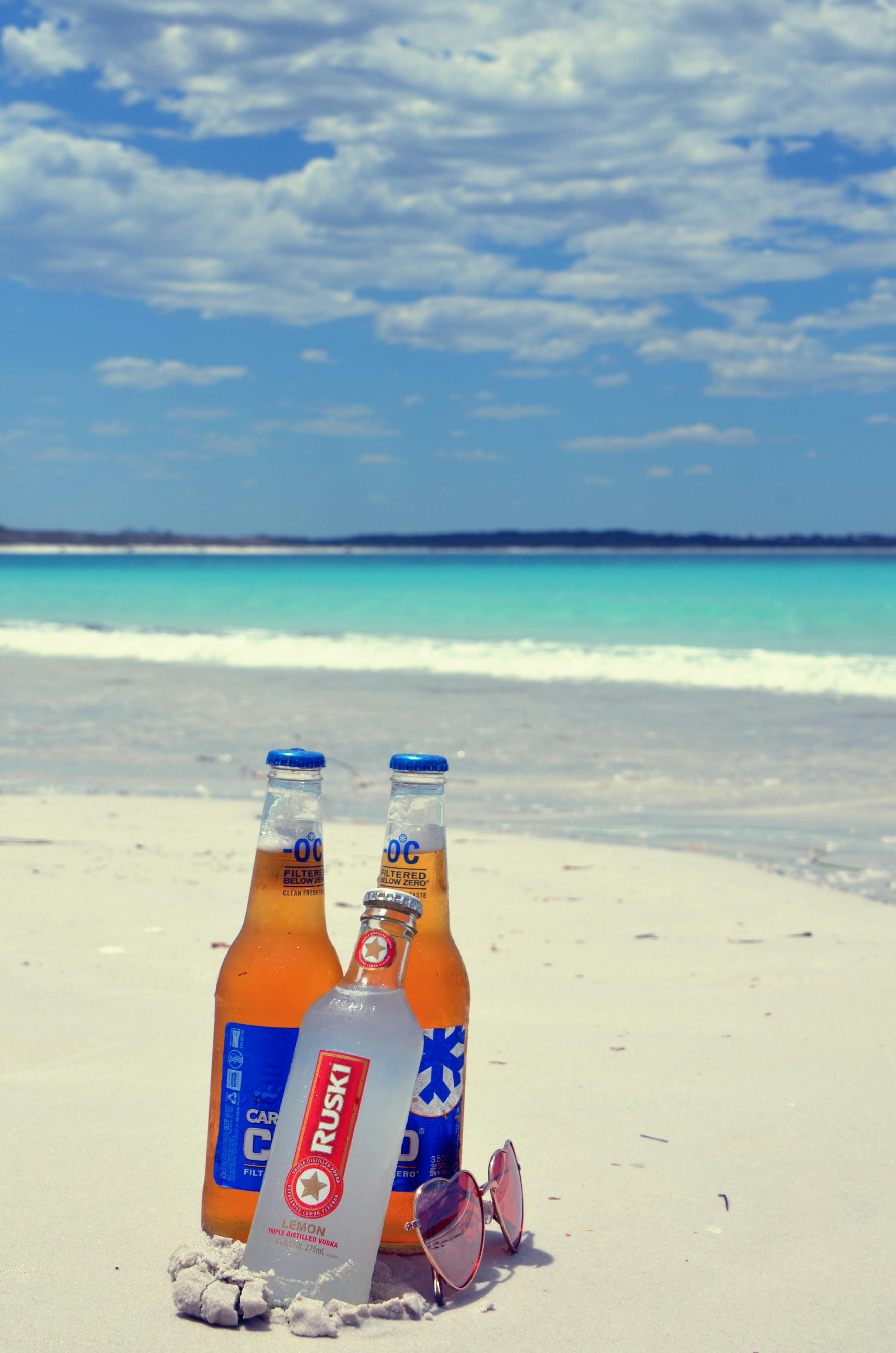Free stock photo of beach, beer, sand