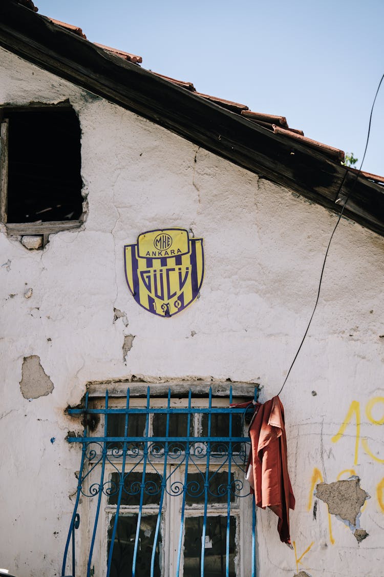 Football Graffiti On A Historic House