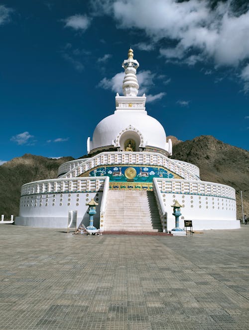 White Shanti Stupa in Ladakh