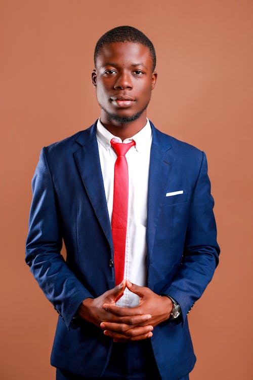 Studio Shot of an Elegant Man in a Suit 