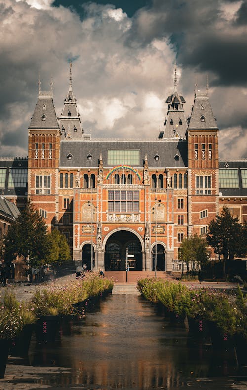 Facade of Rijksmuseum in Amsterdam
