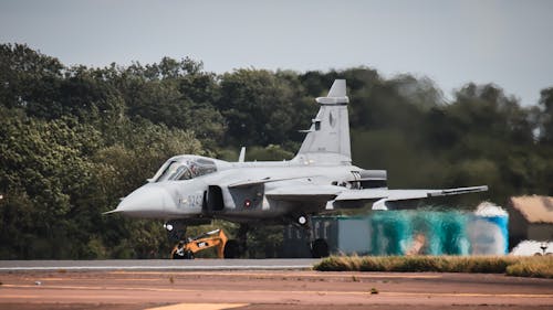 Army Jet on an Airport 