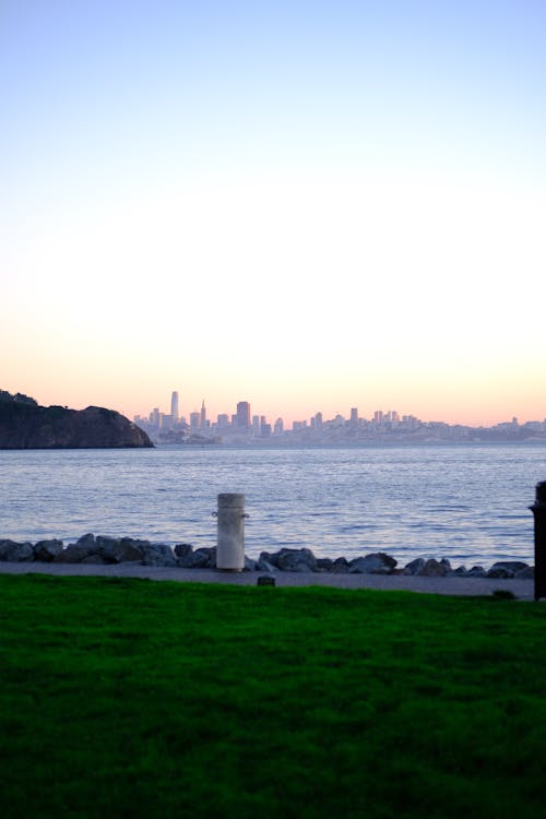 San Francisco Bay at Dusk with on San Fran Skyline