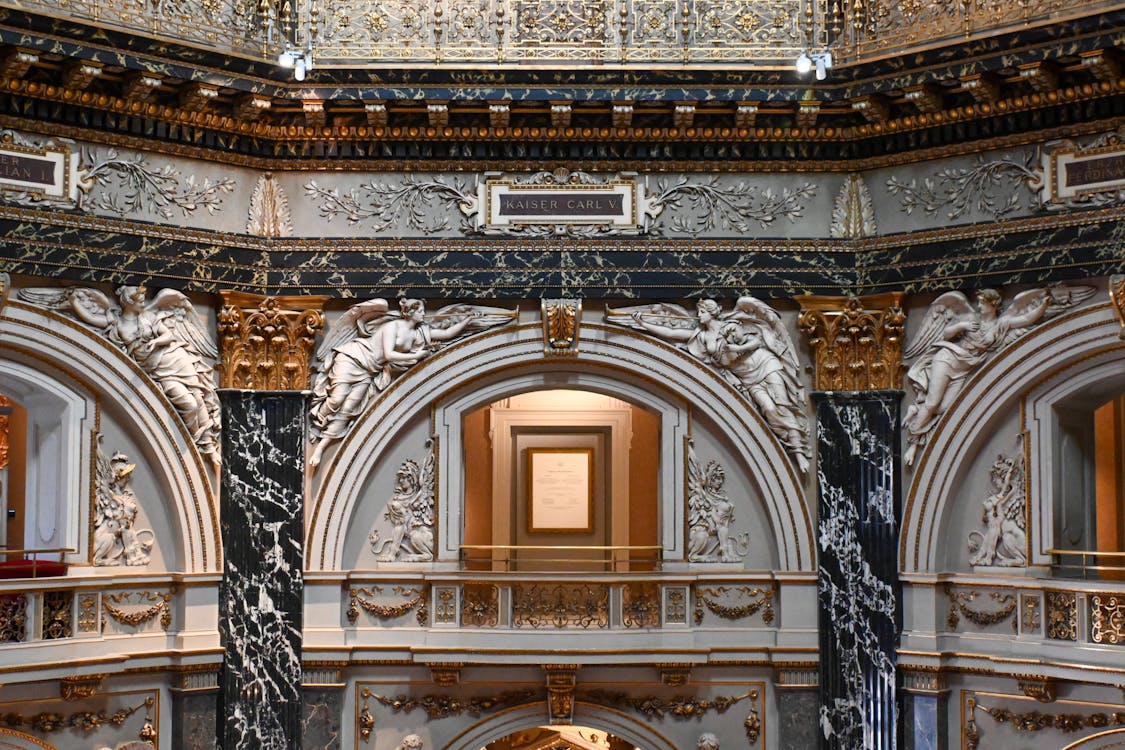 Walls Inside the Kunsthistorisches Museum in Vienna, Austria 