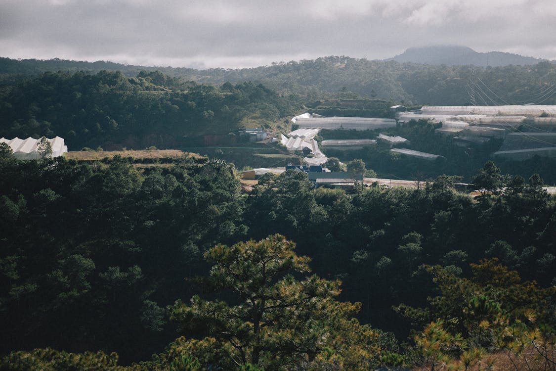 Factory in a Mountain Valley 