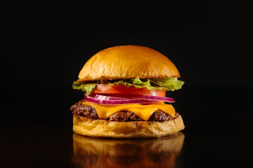 Ilmainen kuvapankkikuva tunnisteilla asetelma, burgeri, juusto